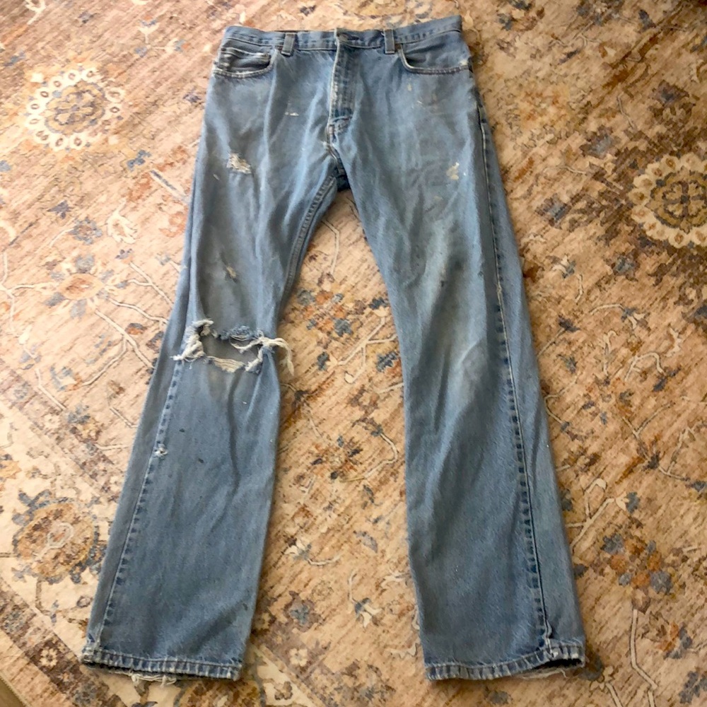 Vintage Men’s Distressed Levi’s 517 34/34 Light wash ✨